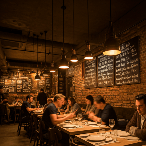 Ambiente moderno y acogedor de restaurante